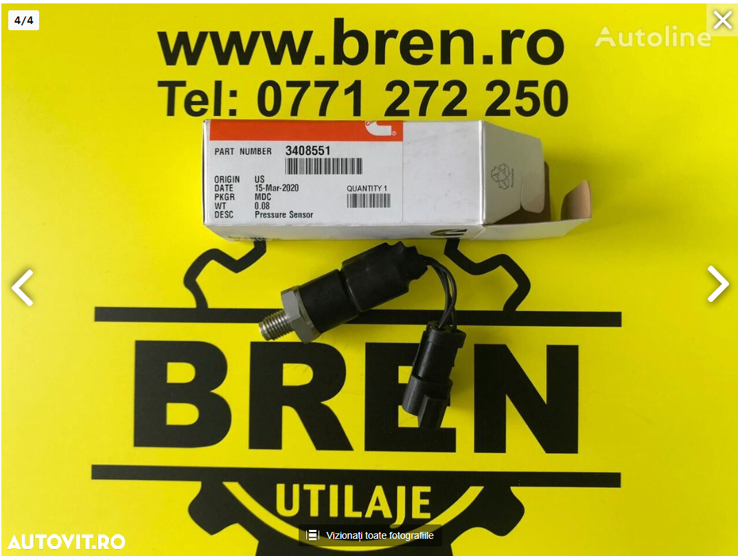 Pompa injectie CUMMINS (3408551) pentru excavator CUMMINS Senzor nou - 4