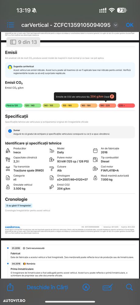 Iveco 35c 130 Frig Frigorific Duba Izoterma Cub 2017 facelift Istoric Km Reali Fără Probleme Fără Rugină AC Navi 35S13 35s Unic Proprietar de noua - 26