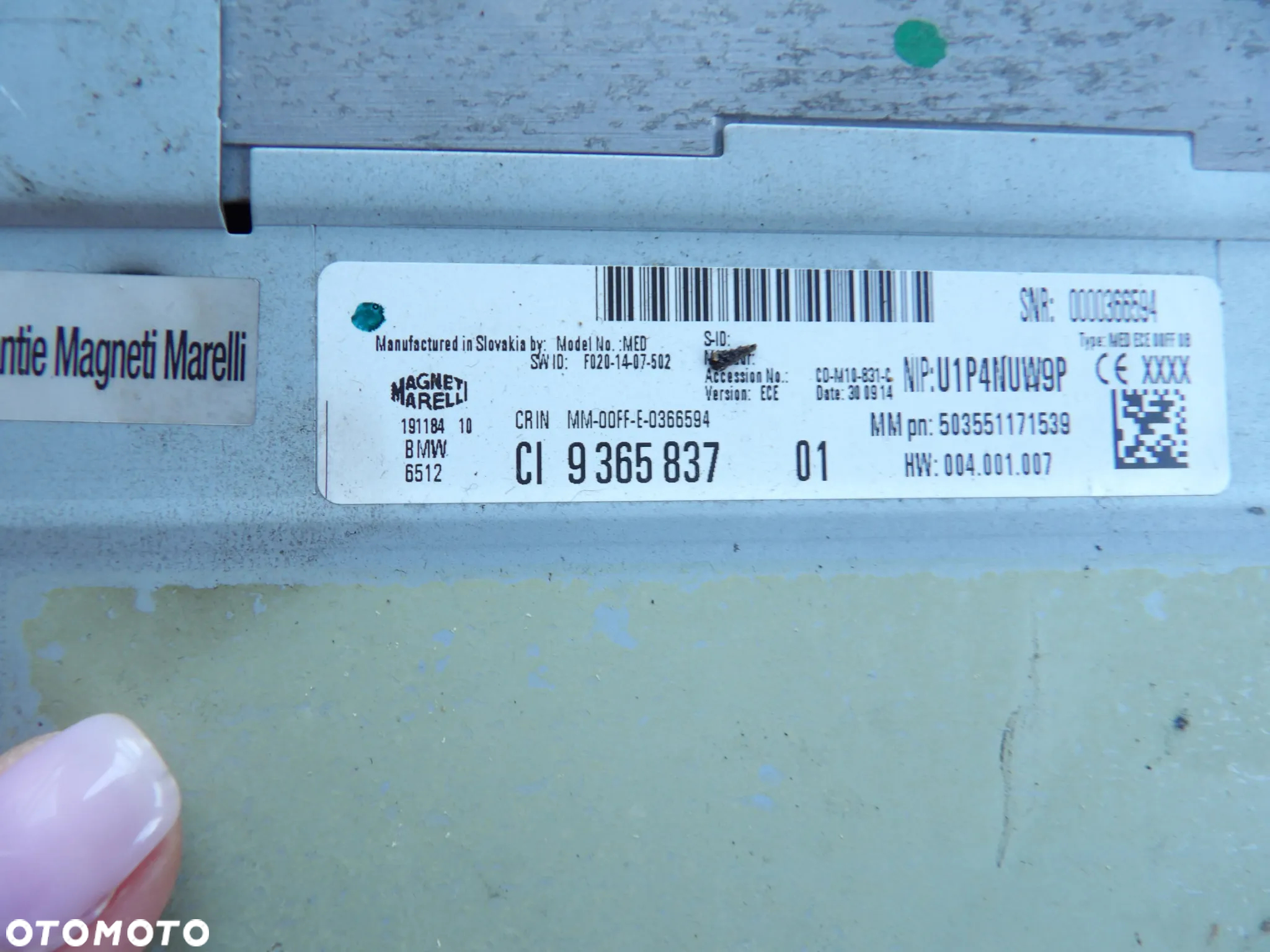 BMW - F20 - ZESTAW NAWIGACJI -JEDNOSTKA GŁÓWNA   CAR PLAY ADROID 8"8 - KONTROLER IDRIVE , RADIO - PRZEWODY - KOMPLET - 9365837  9317695 - 3