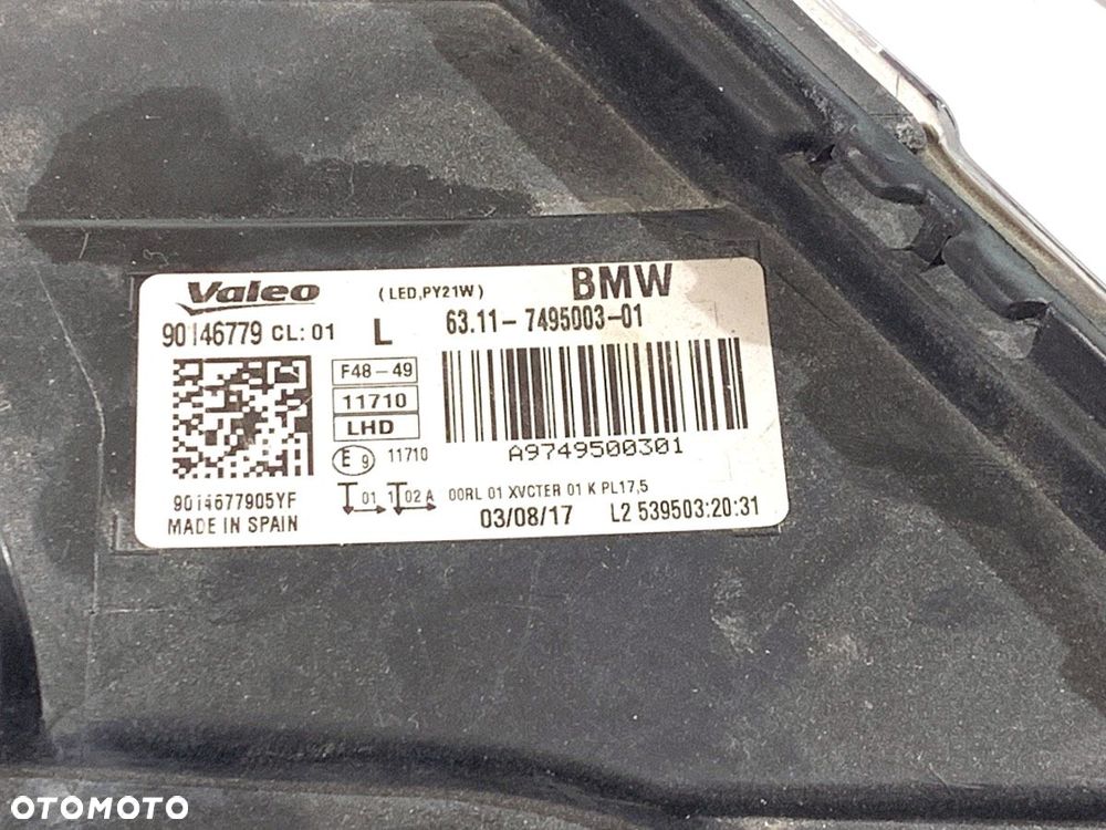 REFLEKTOR LEWY PRZÓD  BMW X1 (F48) 2014 - 2022 sDrive 18 d 110 kW [150 KM] olej napędowy 2015 - - 5