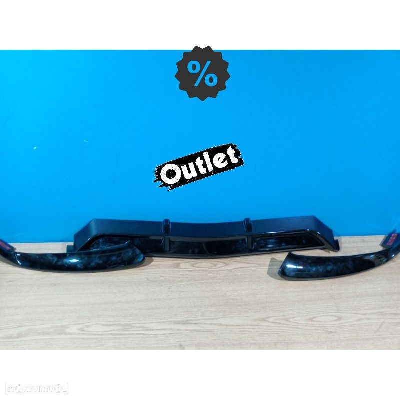 C012884C1 SPOILER LIP FRONTAL MERCEDES CLASE C W205 18-21 LOOK AMG PRETO BRILHAN - 5