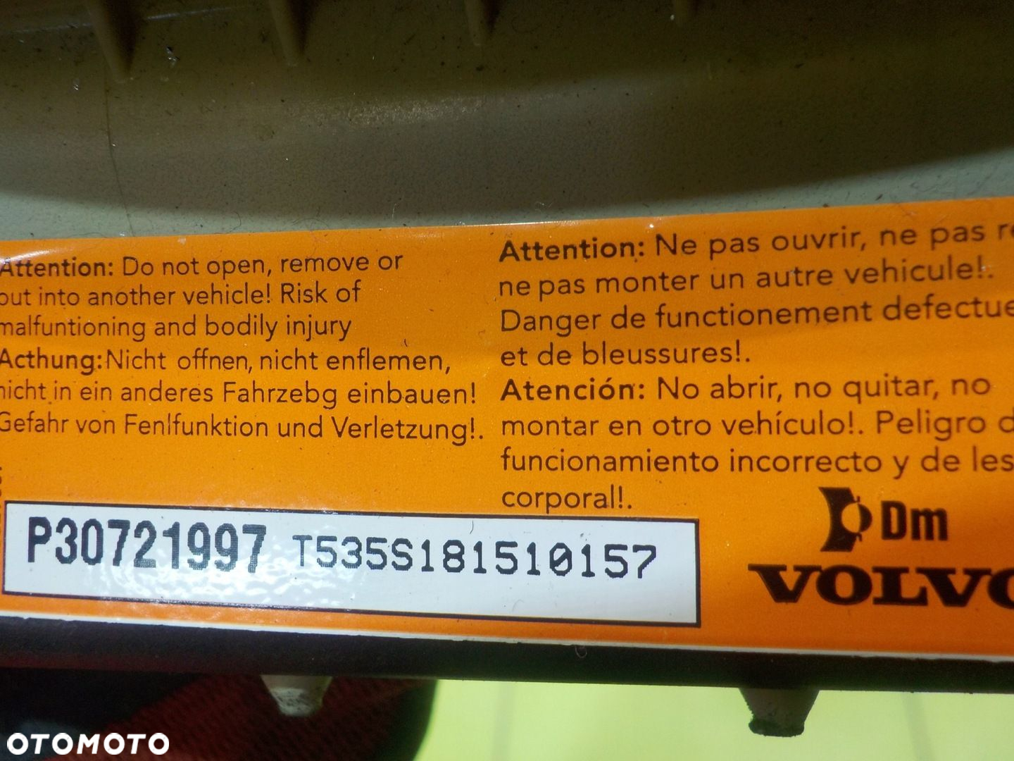 VOLVO S80 II 2.4 D5 08r 4D AIRBAG poduszka kierowcy 30721997 - 6