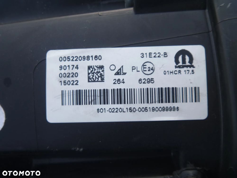 LAMPA PRZEDNIA PRAWA FIAT 500 X LIFT FULL LED 00522098160 - 5