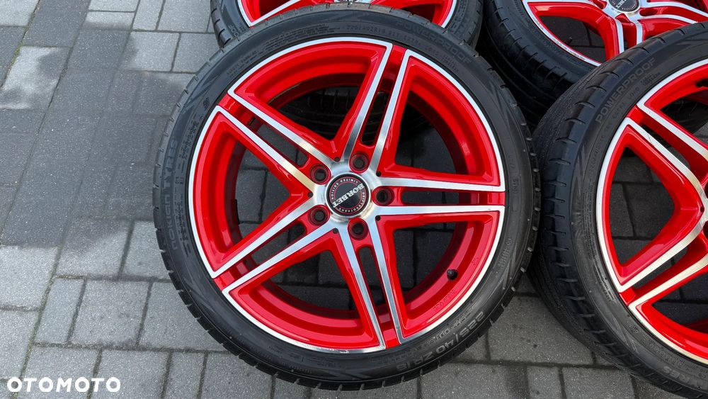 Koła r18 5x120 Borbet 225/40 ET30 8J bmw e46 e36 e39 e60 VW transporter t5 XRT8018 alufelgi KBA49282 - 2