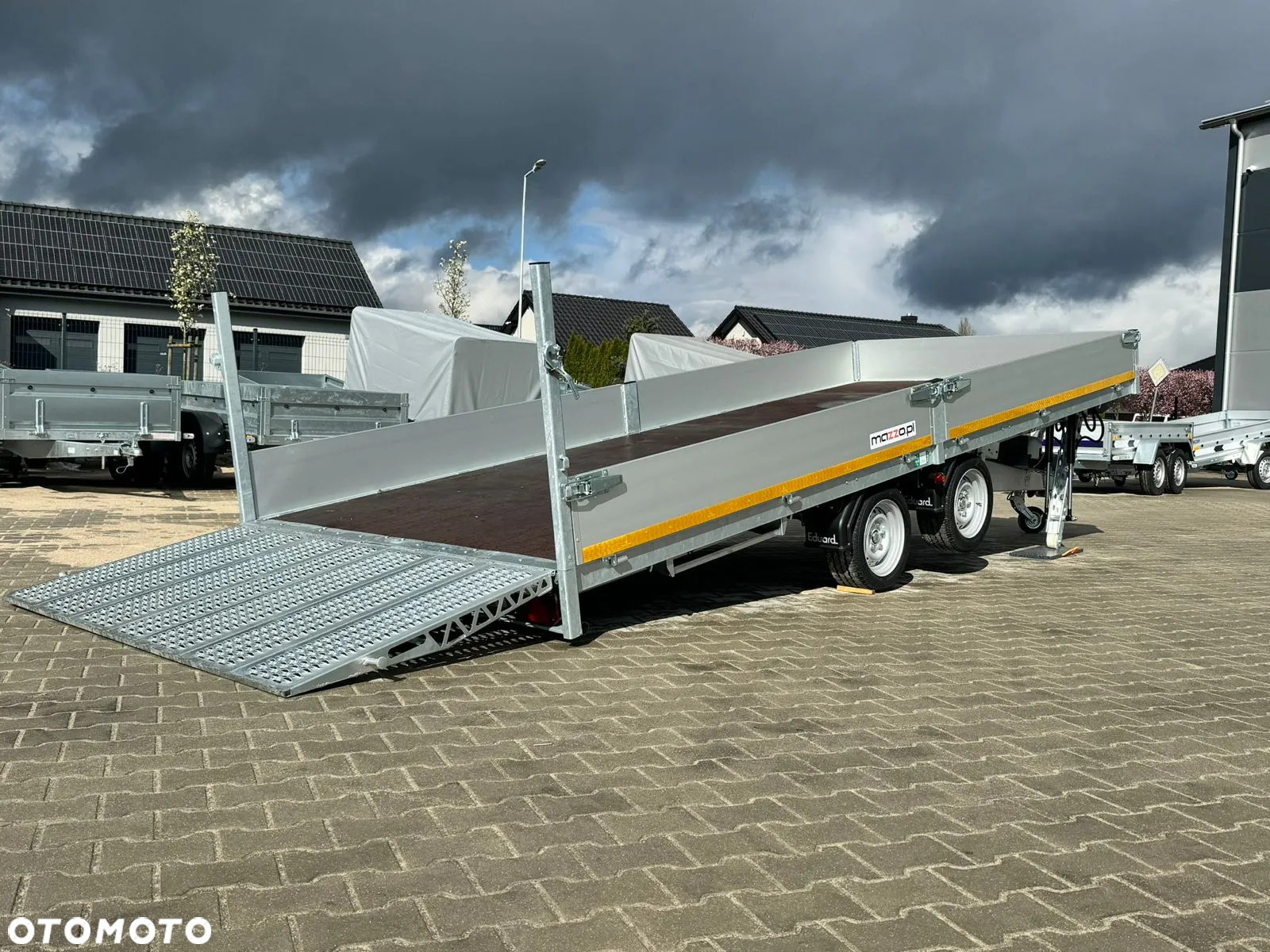 MAZZO DOSTAWA! Przyczepa PLATFORMA Eduard wym. 506x200x30cm UCHYLNA ELEKTRYCZNIE DMC 3500 kg NOWOŚĆ! - 14