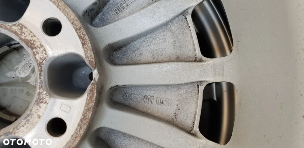Oryginalne Felgi Aluminiowe Mercedes SL S Klasa Sec W129 W126 1294010602 8 16 ET34 5x112 8J 16" ET34 Oryginał Koła Opony Zimowe 225/55 R16 Kleber - 6