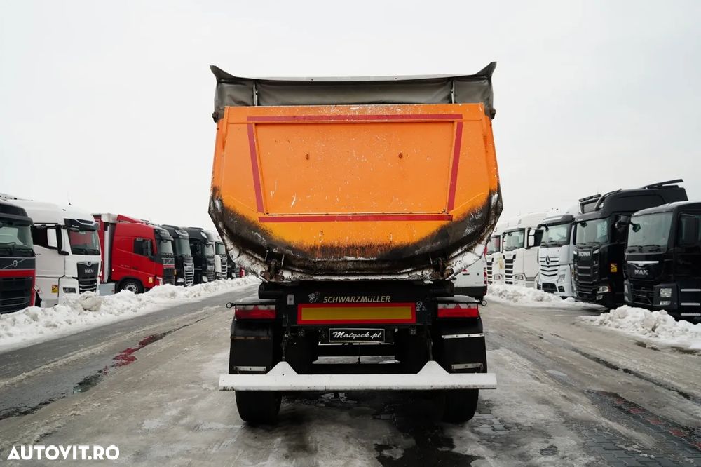 Schwarzmuller BASCĂLĂTOR TERMIC / PENTRU ASFALT / 25 m³ / BACĂLĂTOR / AXĂ RIDICATĂ / SAF / PRELATĂ ELECTRICĂ - 12