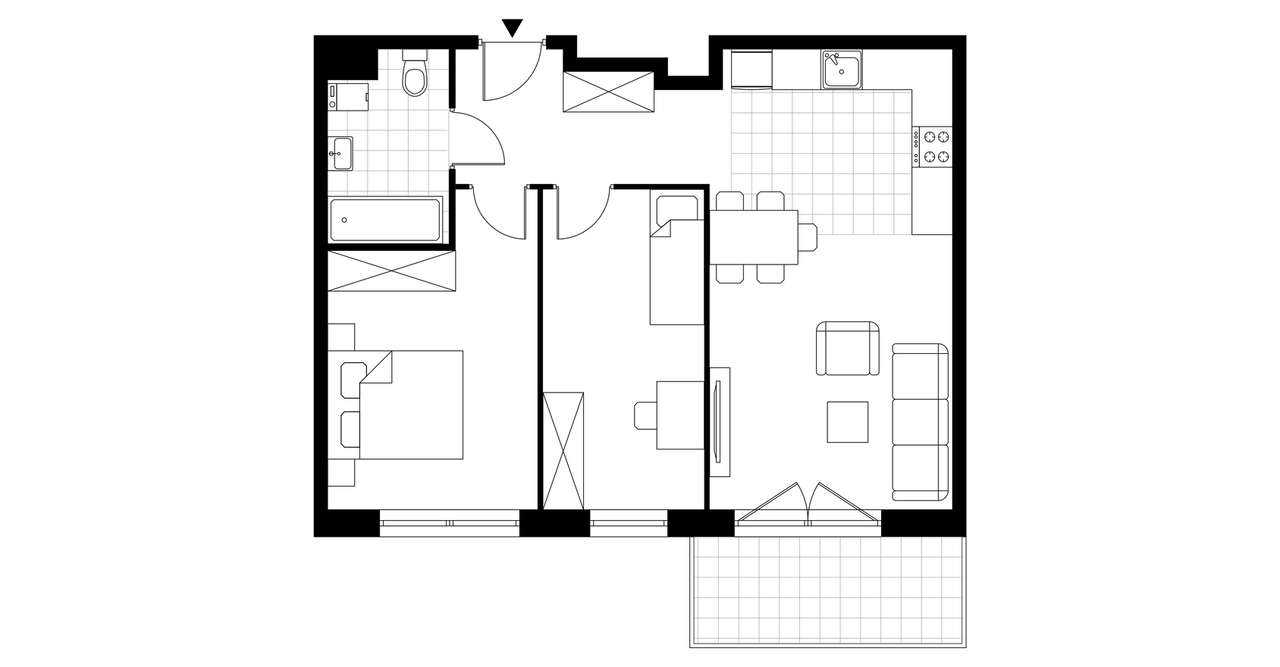 3-pokojowe mieszkanie 55m2 + balkon Bezpośrednio - Pełny obrazek: 3/12