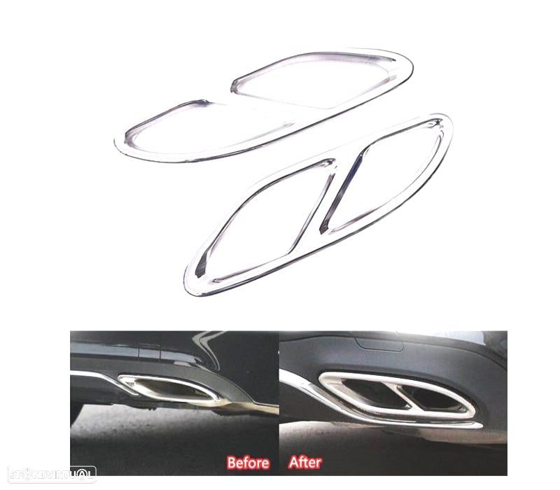 EMBELEZADOR DE ESCAPE PARA MERCEDES CLA C117 LOOK AMG - 1