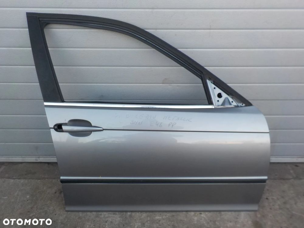BMW E46 DRZWI PRAWY PRZÓD SILBER GRAU METALLIC