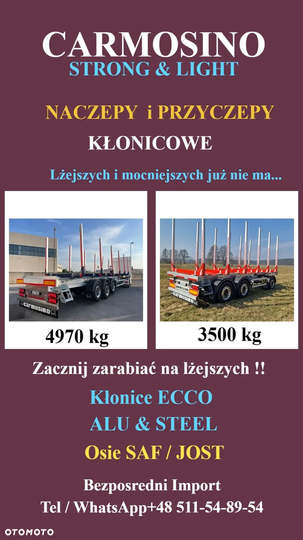Carmosino Kłonice / Naczepa / Przyczepa / Aluminiowa rama / Strong & Light