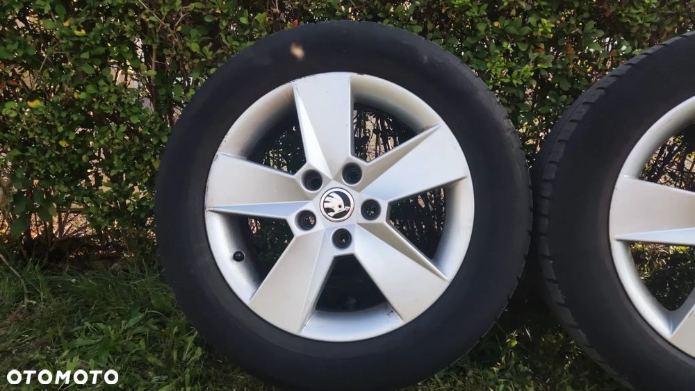 Felgi aluminiowe 16” Skoda Octavia 5E0601025H 5x112 alufelgi + opony Continental 6 mm, koła - 5