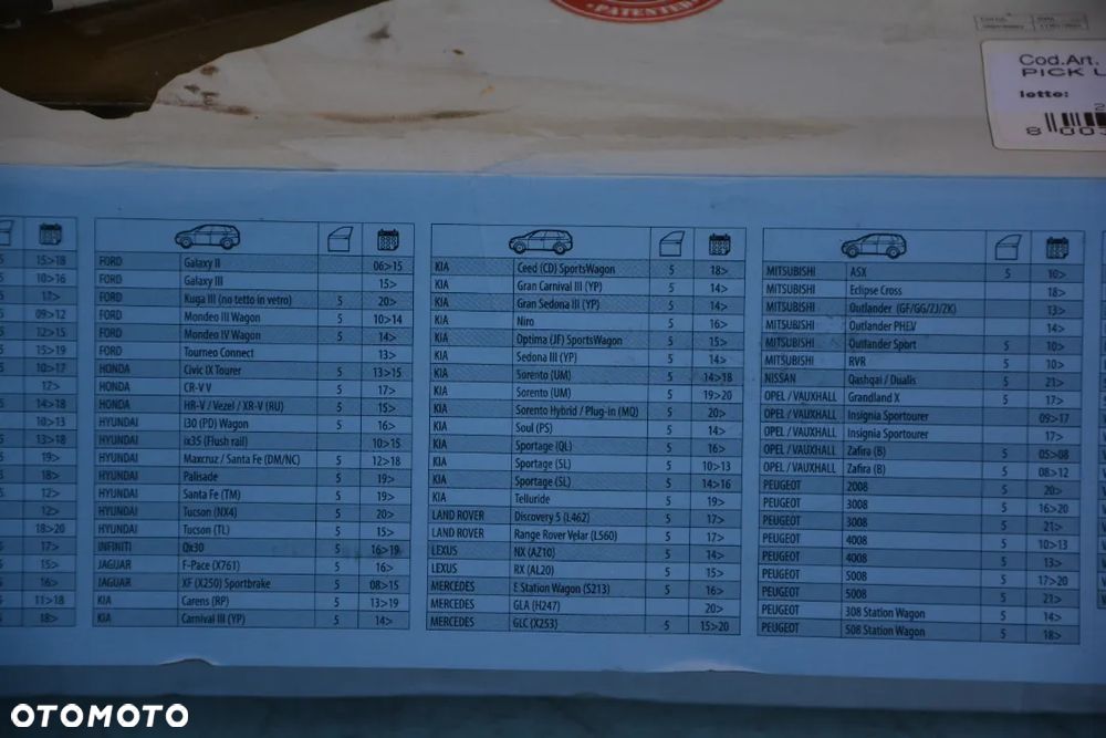 Kia Ceed Kombi / Niro / Sorento / Sportage   Bagażnik na relingi zintegrowane Aluminiowy zamykany na klucz - 12