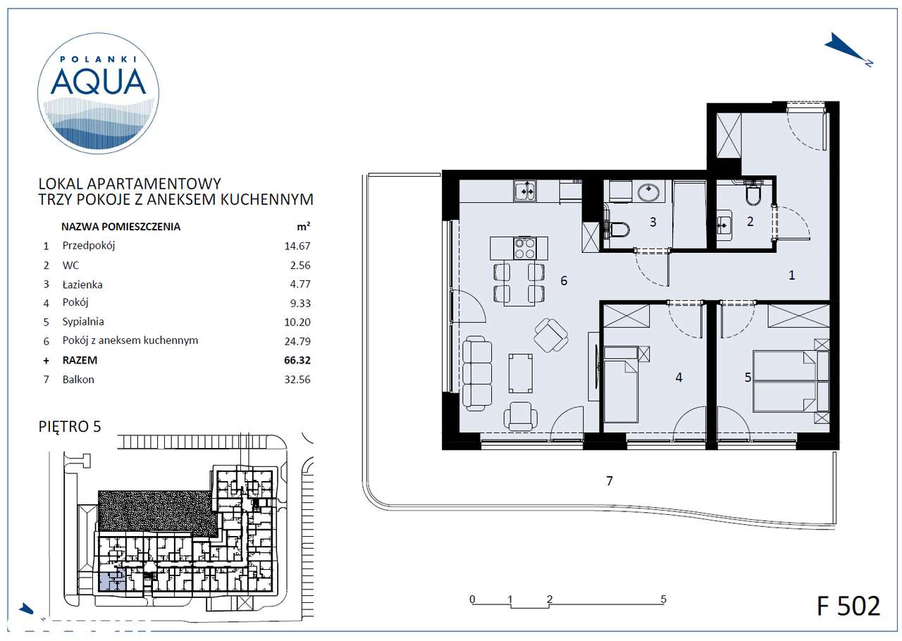 Polanki Aqua| segment F502 |3-pokojowy Apartament