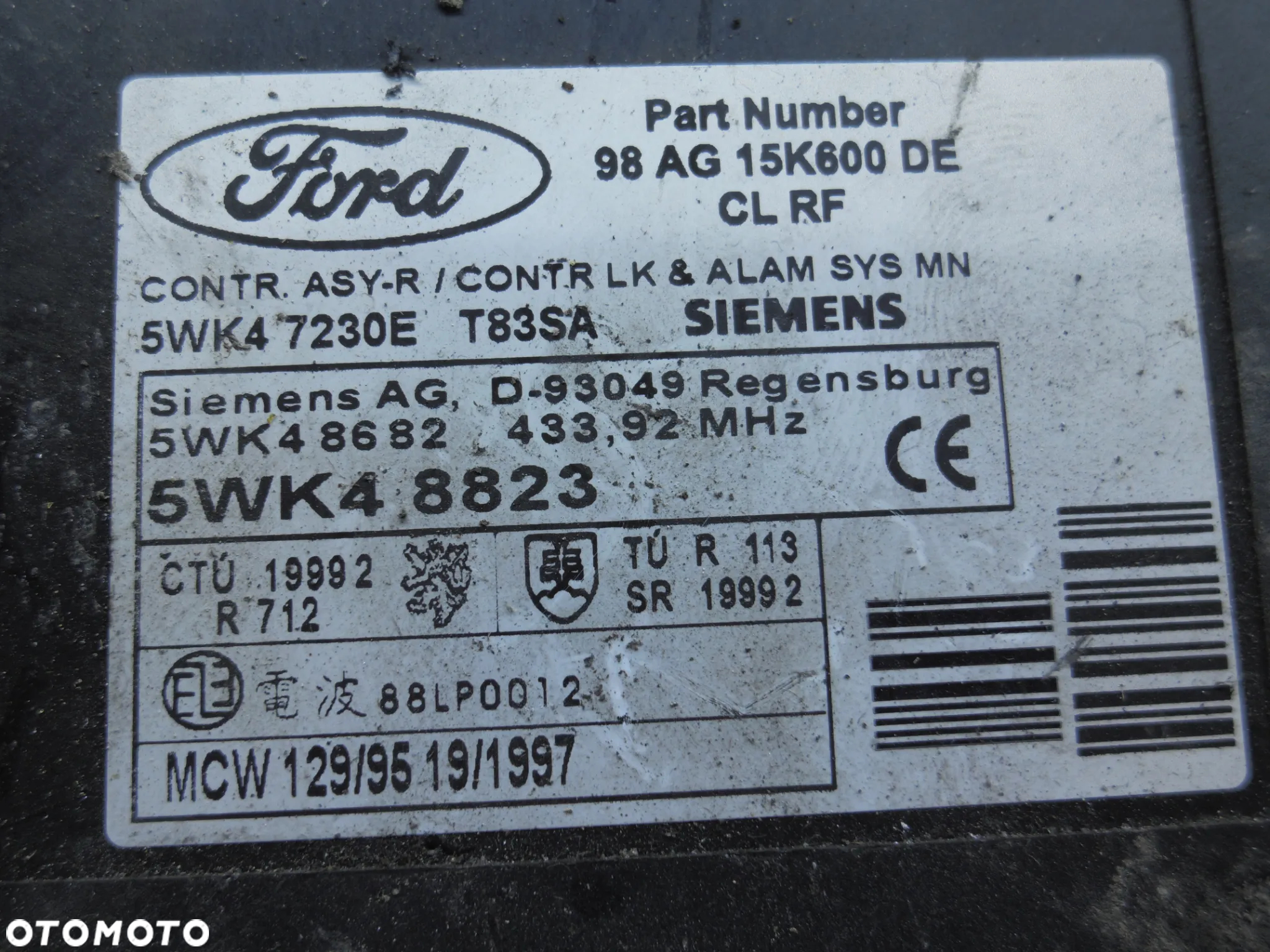 FORD FOCUS MK1 MODUŁ KOMFORTU 98AG-15K600-DE POSIADAM 3 SZTUKI - 4