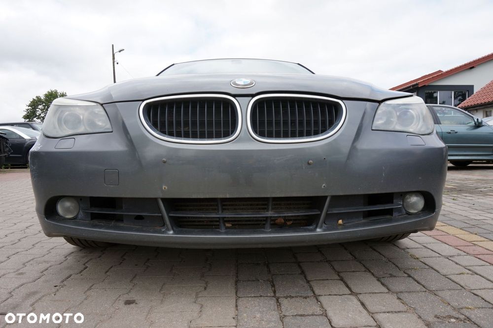 MASKA ZDERZAK BŁOTNIKI LAMPY 5 E61 A36 XENON ADAPTVE SPRYSKI  BMW 2003-2007 SZARY TITANGRAU PRZÓD KOMPLETNY - 8