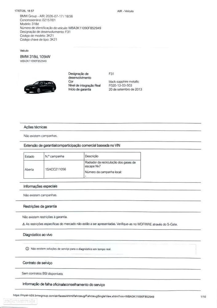 BMW 318 d Auto Pack M — fotografia 57