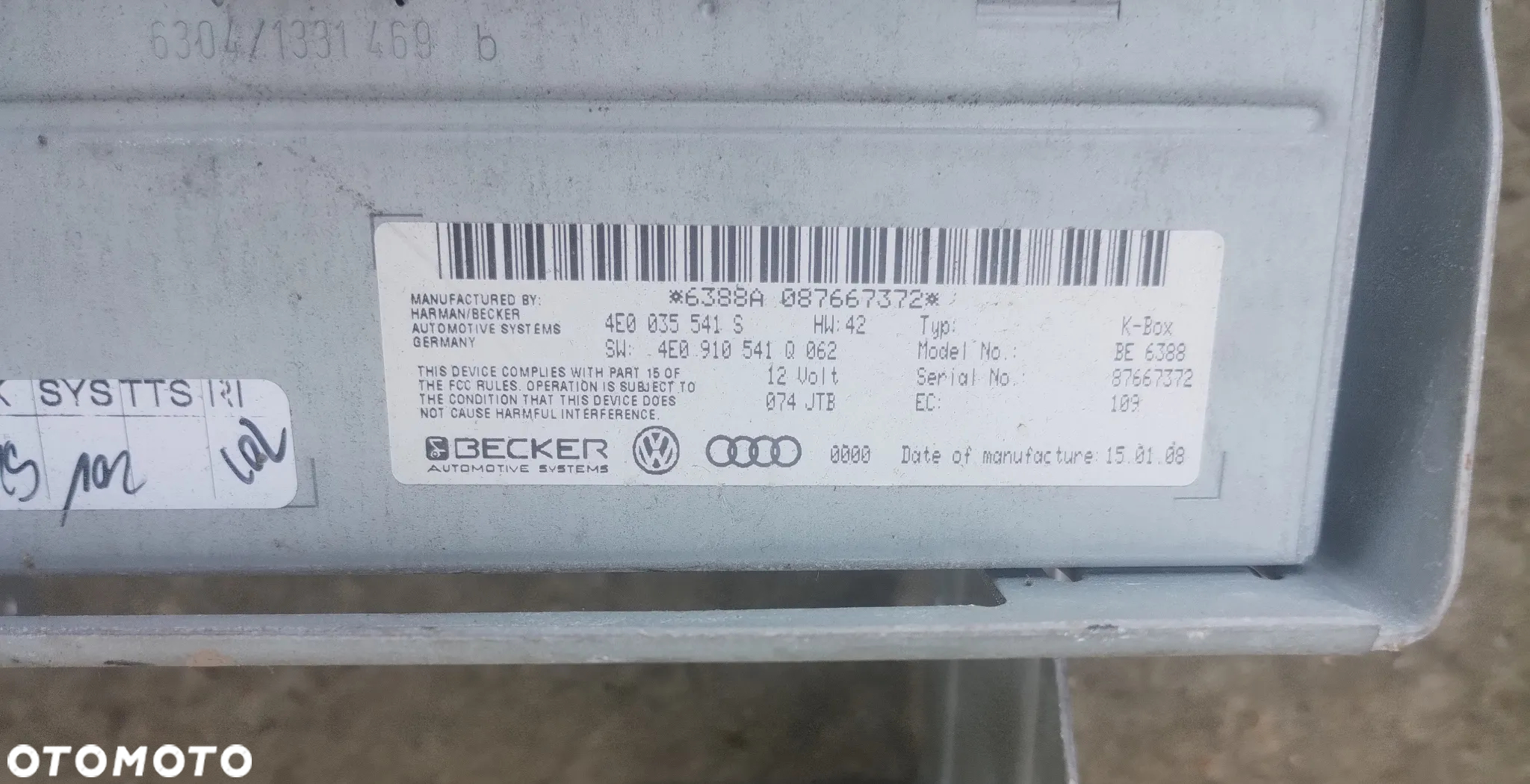 AUDI Q7 4L 05-15 r. MODUŁ TUNER sterownik RADIA 4E0035541 + - 3