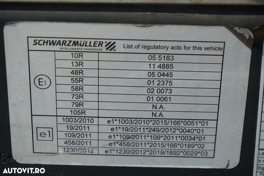 Schwarzmuller / CU PREȚIE / STANDARD / TRANSPALET / AXE SAF / 2020 - 31