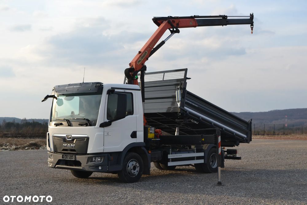 Mercedes-Benz Atego 1524 Nowy 3-stronny WYWROT Nowy żuraw HDS HMF 810 K2 Kiper Wywrotka Fassi Hiab Palfinger DN HC TGL TGM Midlum Eurocargo LF - 5