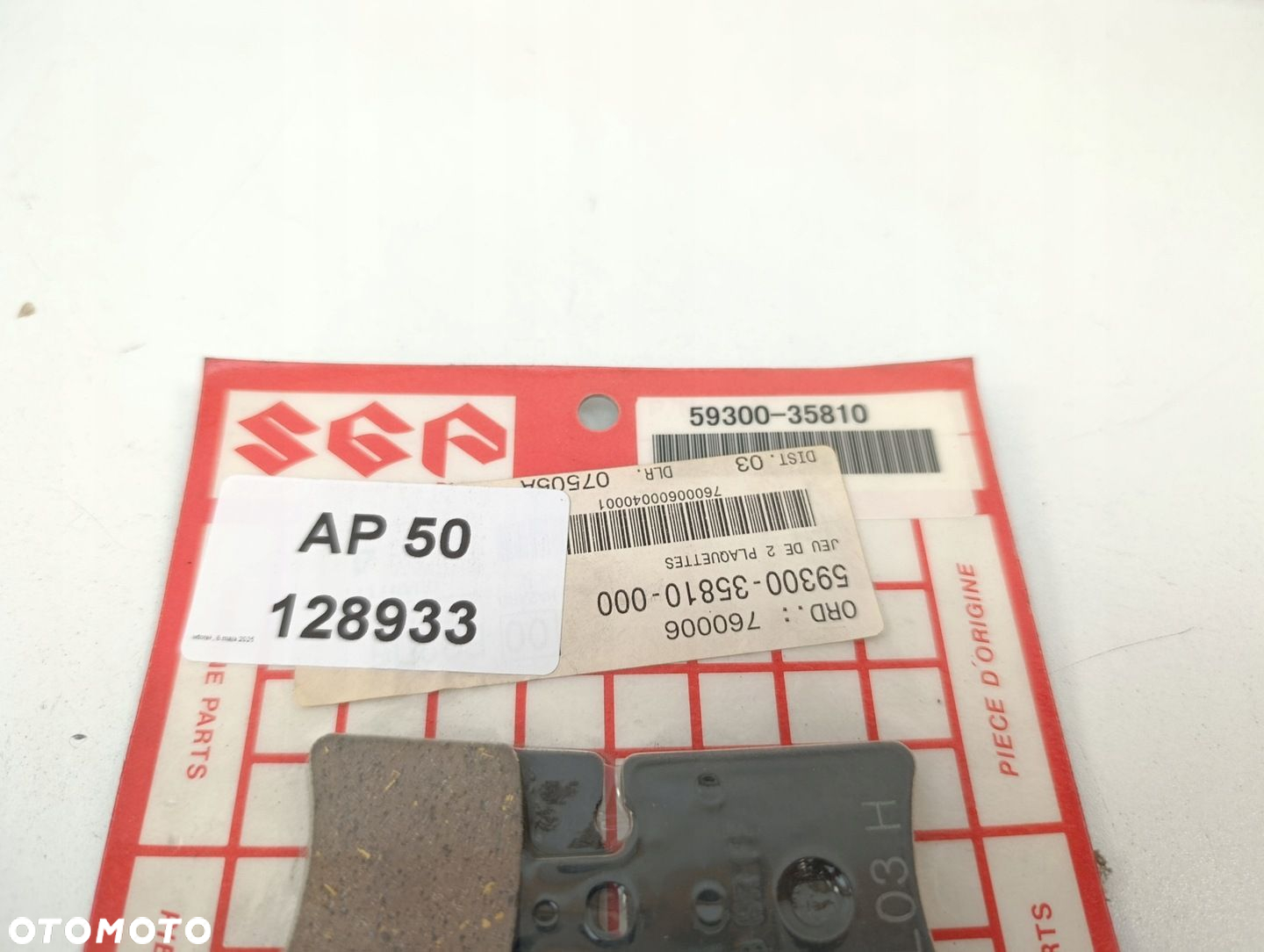 SUZUKI AP50 KLOCKI HAMULCOWE TYŁ - 3