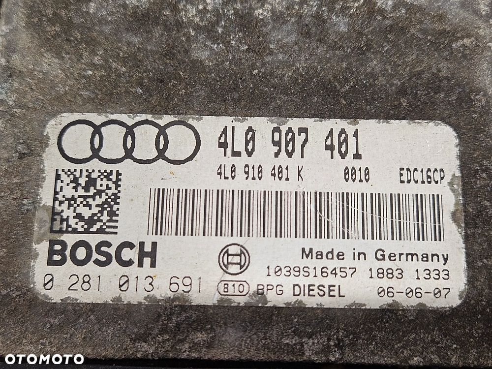 AUDI Q7 05-15R STEROWNIK KOMPUTER SILNIKA 3.0 TDI CASA 4L0910401 0281013691 EDC16CP - 4