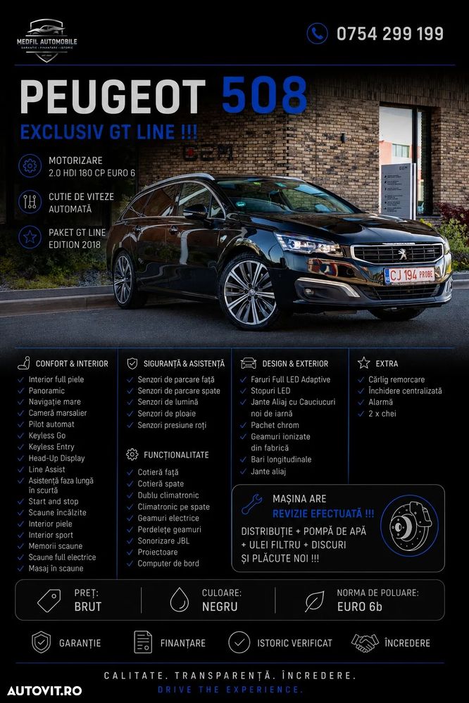 Peugeot 508 BlueHDi 180 EAT6 Stop&Start GT - 30