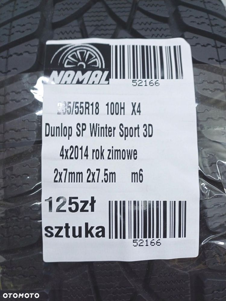 4x 235/55r18 dunlop opony zimowe 7,5mm 52166 - 11