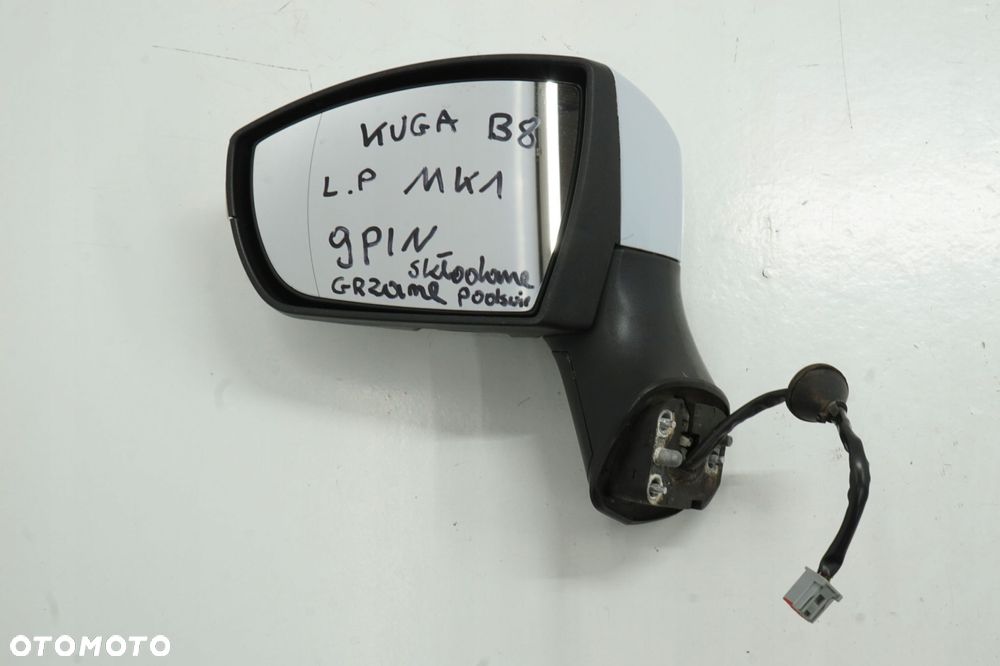 FORD KUGA MK1 10R LUSTERKO LEWE 9PIN B8 ANGLIK UK USZKODZONE - 5