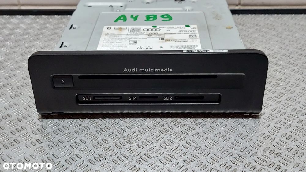 CZYTNIK KART DVD MMI BLUETOOTH AUDI A4 B9 R2016 NR 8W0035193A - 1