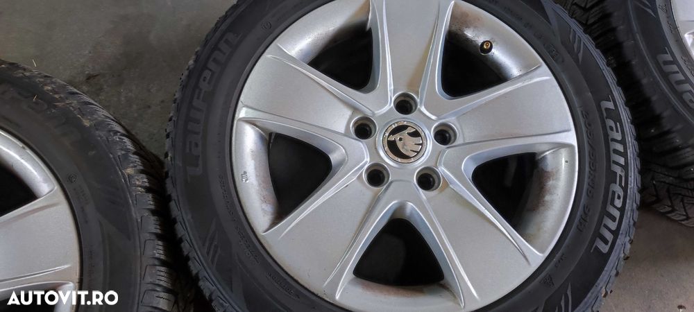 Set jante aliaj pe 16 volkswagen vw golf 6 hatchback an 2010 cu anvelope de iarna DOT 2021 - 10