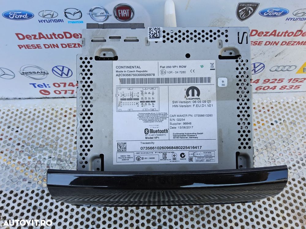 Radio Peugeot Boxer Citroen Jumper Fiat Ducato Radio cu Bluetooth continental - 3
