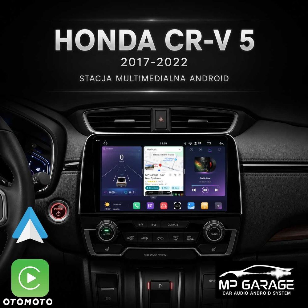 Radio Nawigacja Honda CRV_5 Android_14 CarPlay/AA Qled 4G Montaż Gw.