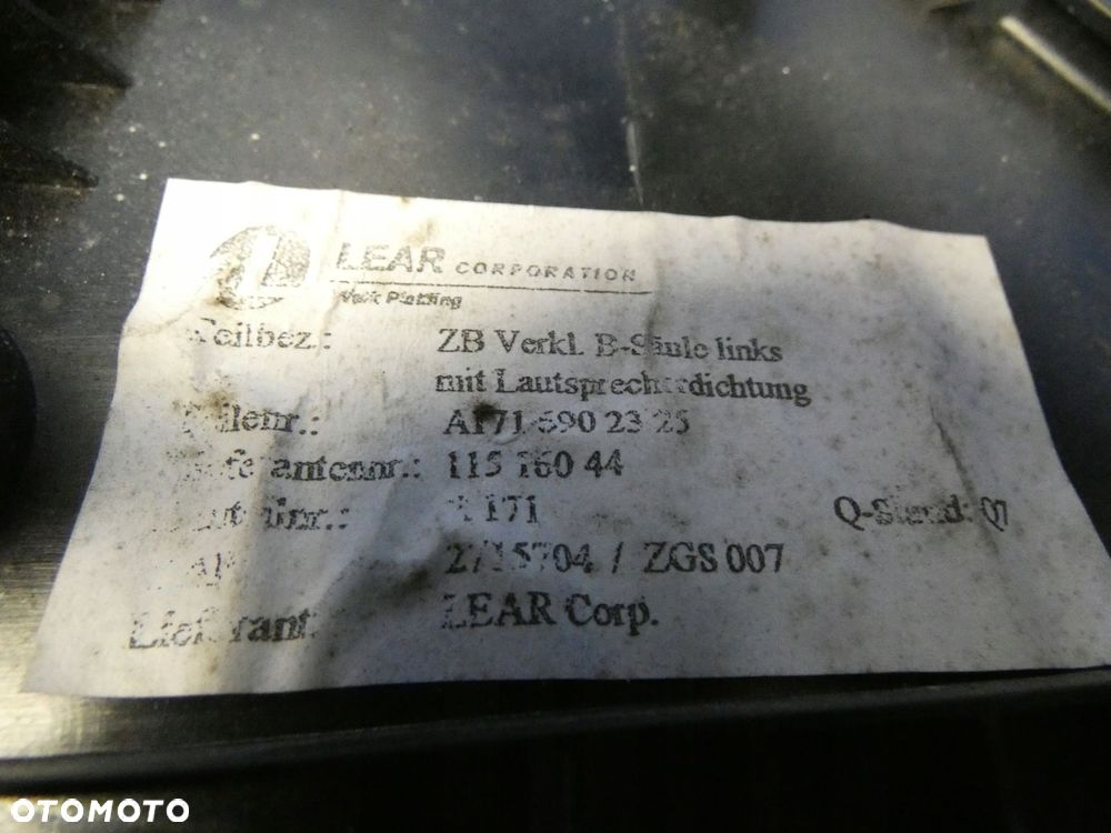 MERCEDES SLK W171 R171 OSŁONA GŁOŚNIKA LEWY TYŁ - 2