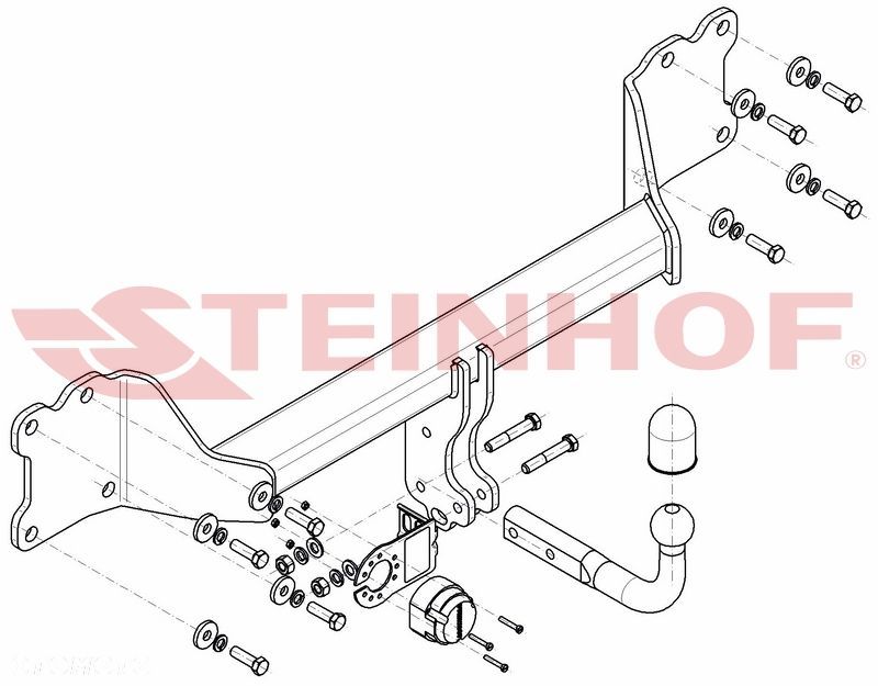 Hak holowniczy + MODUŁ 7 PIN do Audi Q7 II 4MB od 2015 - 2