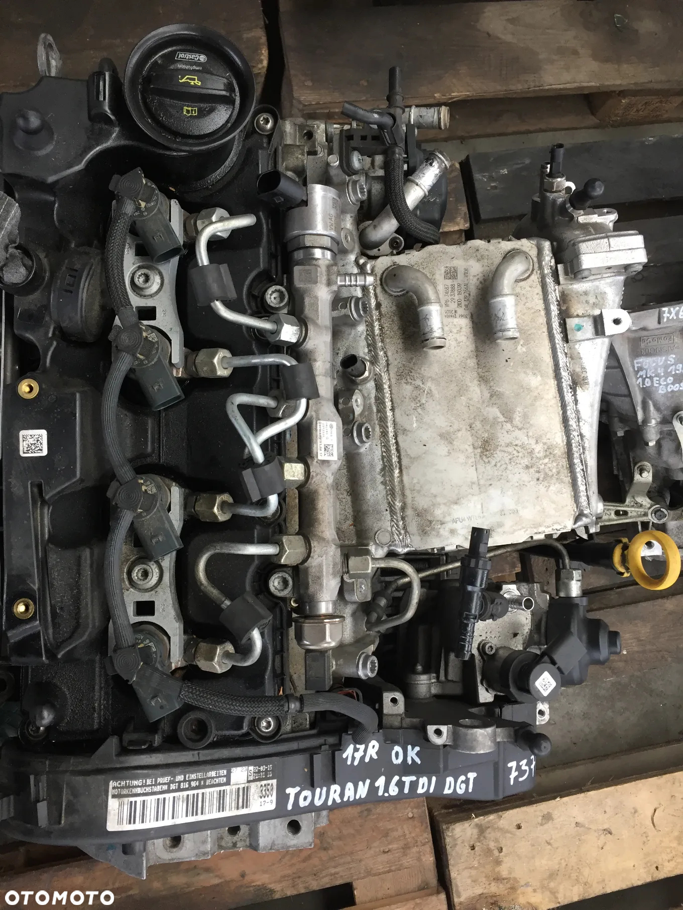 VW TOURAN 1.6 TDI 17R SILNIK BEZ OSPRZĘTU DGT - 3