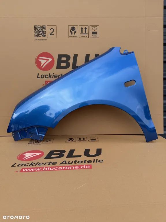 BLU Błotnik VW POLO 9N IV 4 LA5W lewy niebieski 01-05 przód ocynk WYPRZEDAŻ