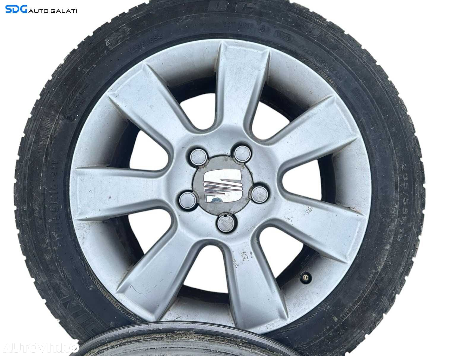Set 4 Jante Roti Aliaj 205 55 16 R16 5x112 6.5x16 ET50 Volkswagen Passat B8 2014 - 2023 [V0159] [V0160] - 4