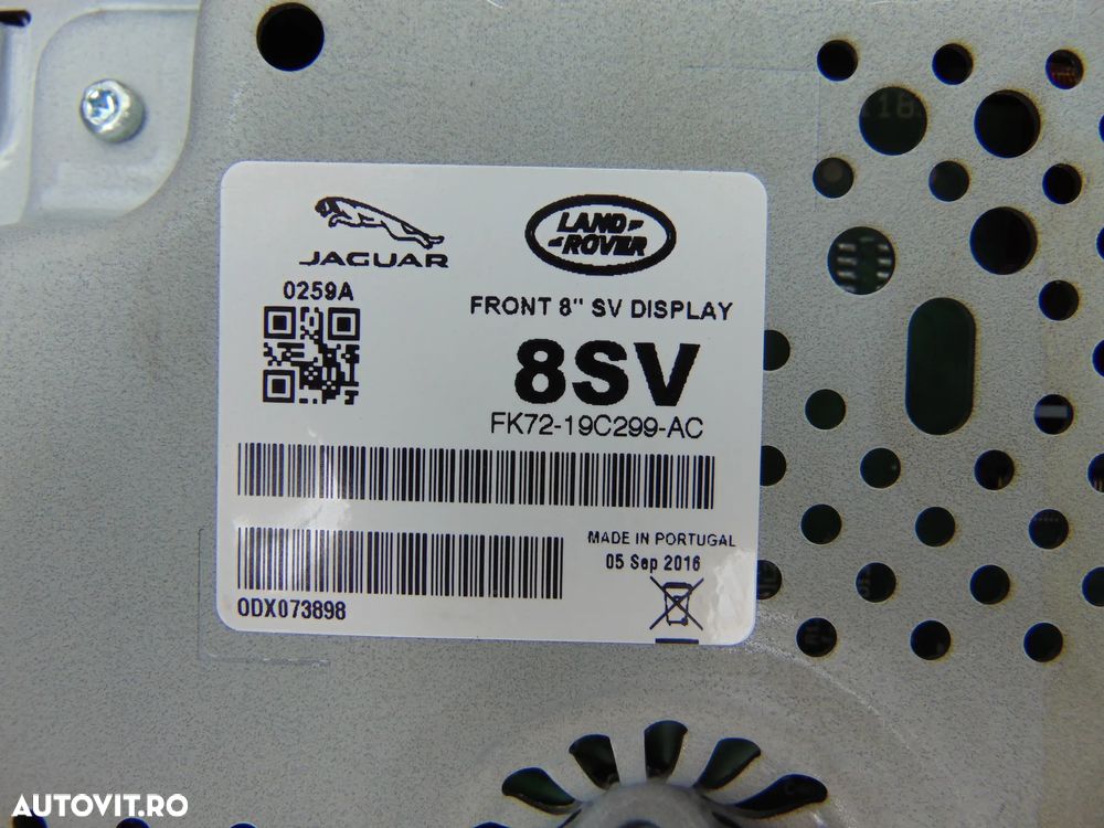Display Navigatie Range Rover Evoque cod fk7219c299c jaguar jx je f pace xe l538 - 4