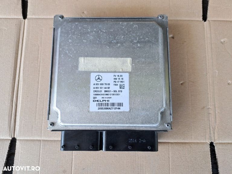 Calculator Motor ECU Delphi Mercedes B-ClassAMG W246 A-Class W176 CLA C117 GLA X156 OM651 FBS4 Cod A6519007003 - 2