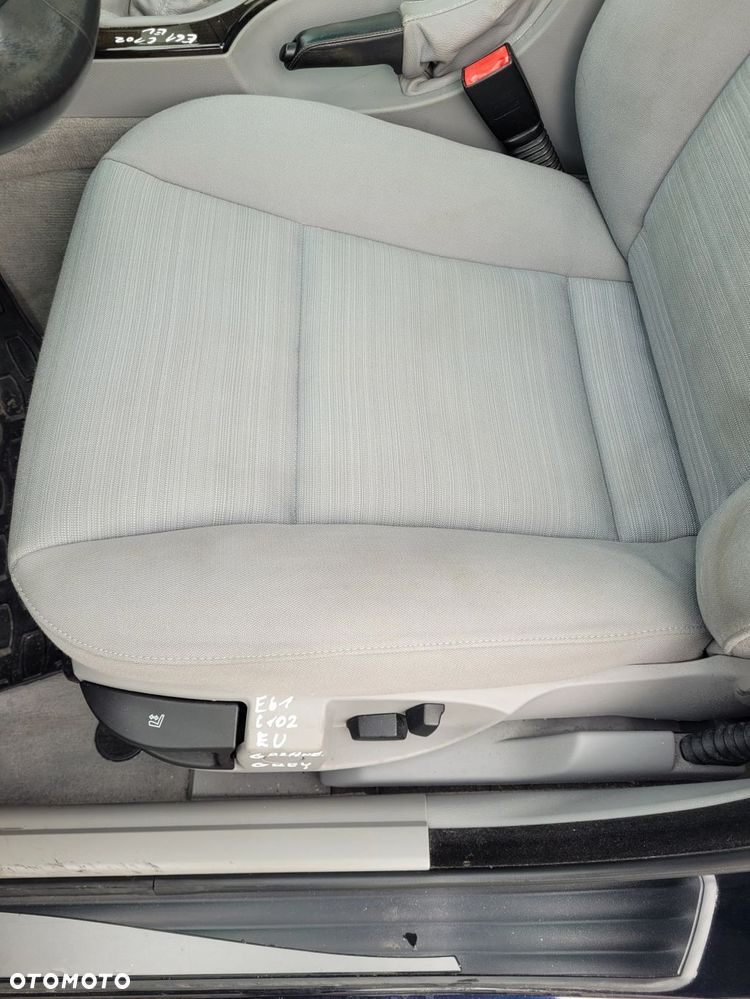 FOTEL LEWY PRZÓD PRZEDNI BMW E60 E61 GRZANY EUROPA SZARY C102 - 2