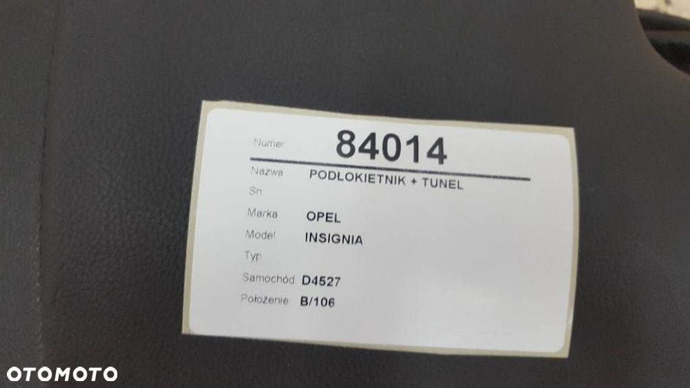 PODŁOKIETNIK TUNEL CZARNY OPEL INSIGNIA A EUROPA SKÓRA - 3