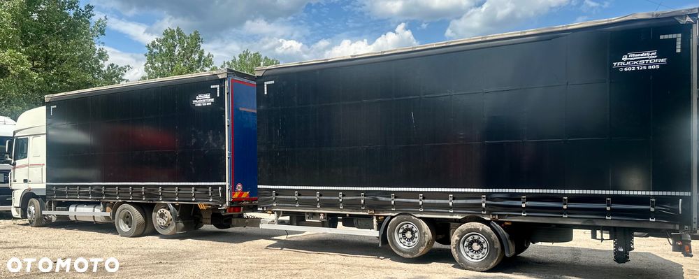 DAF XF 105.460 SSC 6x2 MANUAL RETARDER ZABUDOWA FIRANKA DŁ:7.40m NOWA PLANDEKA!!! LODÓWKA 2xALUTANK OS PODNOSZONA + PRZYCZEPA HIPOCAR TANDEM ZABUDOWA ALUMINIOWA FIRANKA DŁ:8.20m NOWA PLANDEKA!!! OSIE SAF OS PODNOSZONA NOWE TACHO!!! ZESTAW PRZESTRZENNY 120m3 2007r EURO 6 ŁADNY - 4