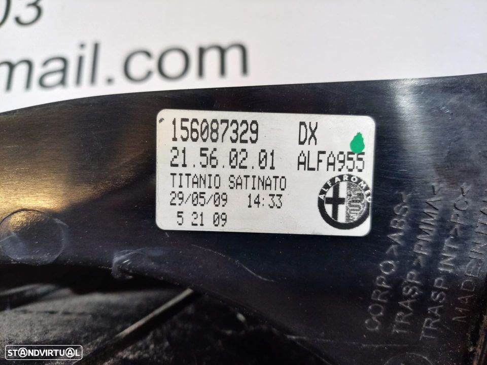 FAROLIM FAROLINS TRASEIRO TRÁS ALFA ROMEO MITO 955 156087332 156087329 - 8