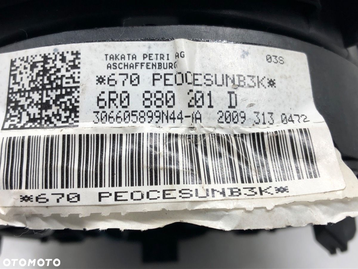 PODUSZKA POWIETRZNA KIEROWCY - 300.00 PLN - VW POLO V (6R1, 6C1) 2009 - 2022 1.4 (6R1) 63 kW [85 KM] - 3