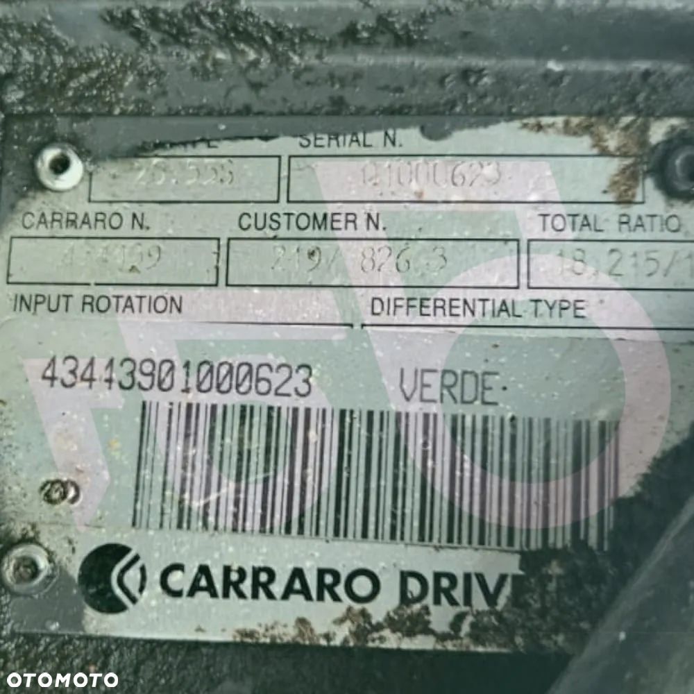 Most napędowy 424654 424655 Carraro 20.55S Claas Axion 830 - 9