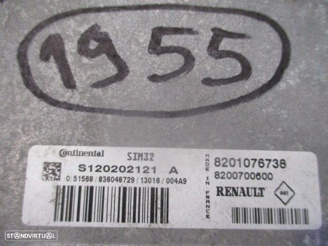Centralina 8201076738  82007000600 S120202121A RENAULT TWINGO 2013 1.2I 75CV 3P PRETO CONTINENTAL - 4