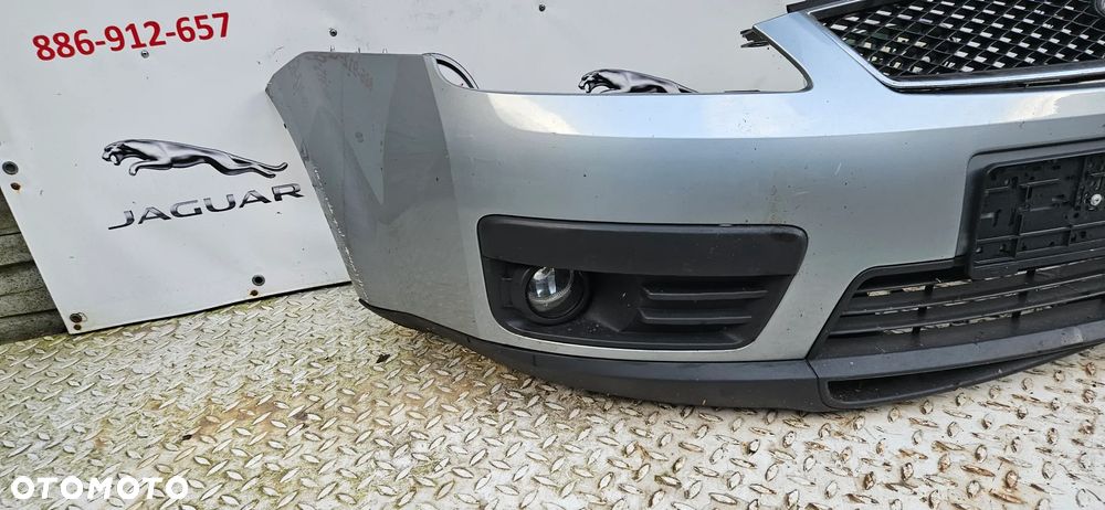 Ford Focus C-Max MK1 2003- Kompletny zderzak przód Zderzak przedni Halogeny Grill KOLOR SREBRNY 03 - 5