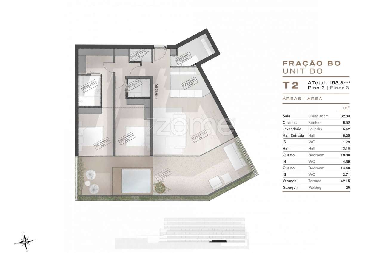 T2 | Terraço com Piscina Privada | Rio Douro - Grande imagem: 5/31