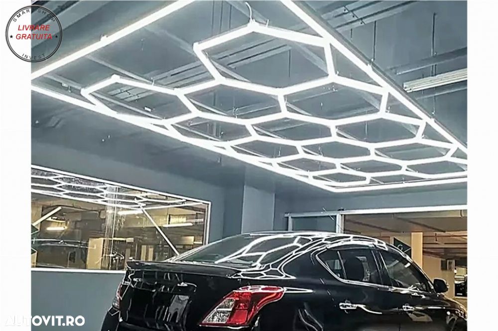 Sistem de Iluminare Plafon Hexagon / HoneyComb 3,94 x 2,29 m Lumina Ajustabila- livrare gratuita - 5
